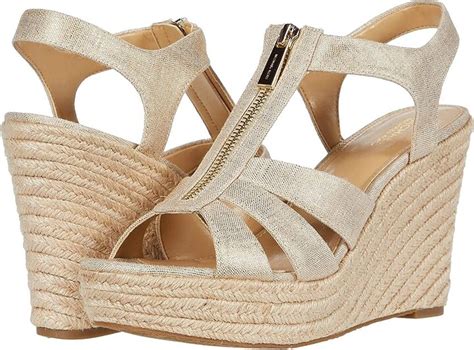 michael kors becky pale gold|Berkley Metallic Wedge Sandal .